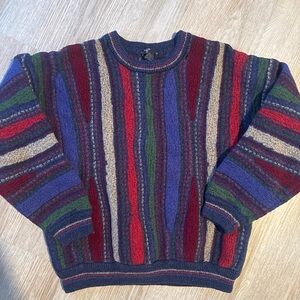 Colorful Striped Crewneck Sweater